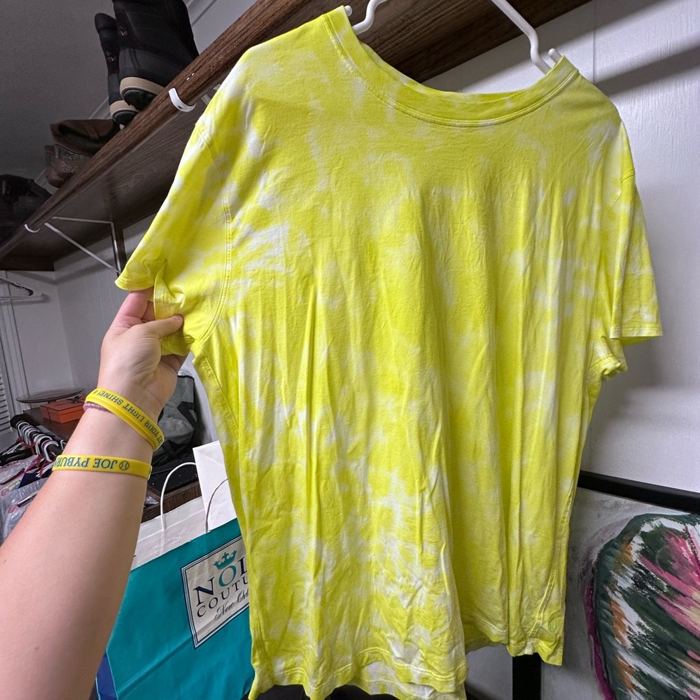 Lululemon Yellow Tie-Dye T-Shirt